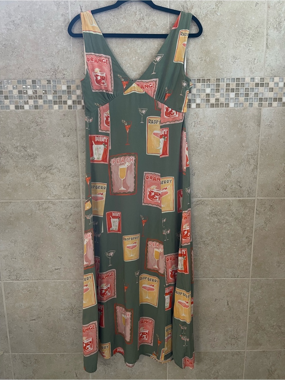 Paper Heart Cocktail Print Midi Dress
